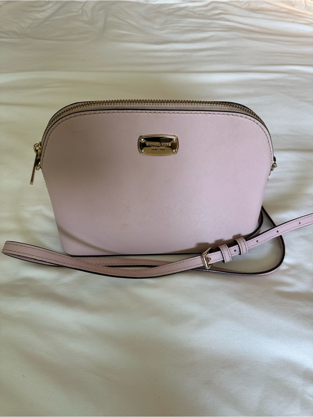 Michael Kors Light Pink Saffiano Leather Crossbody
